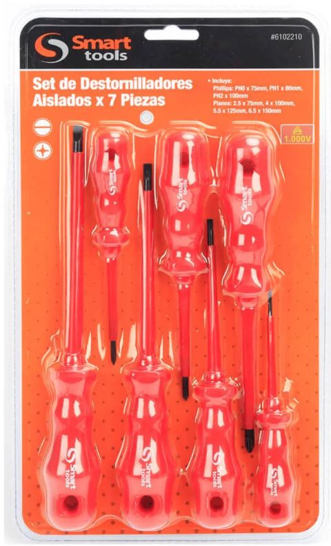 Juego de Destornilladores PH/PL Aislados 7 Piezas – Smart Tools