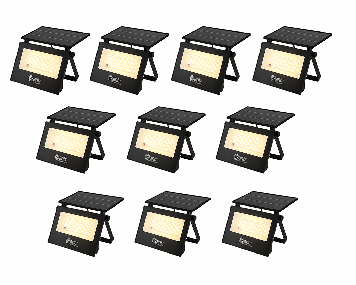 PROYECTOR LED SOLAR 176 LEDs 3000K (LUZ CALIDA)