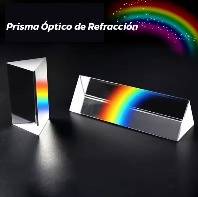 Prisma Óptico de Refracción – Descubre el Espectro de la Luz