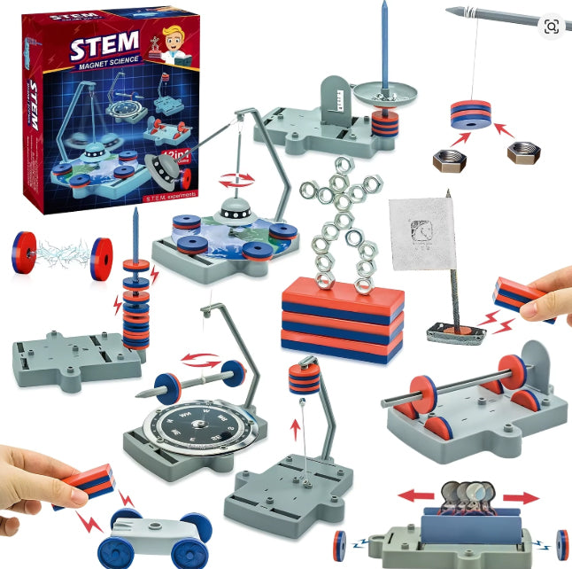 Kit de Física STEM 12 en 1 – Ciencia Magnética y Levitación
