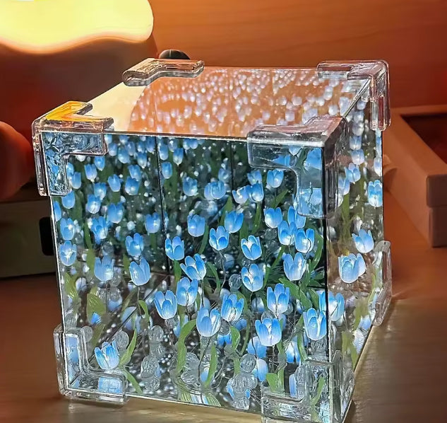 Cubo de Tulipanes Luminosos – Set de Construcción