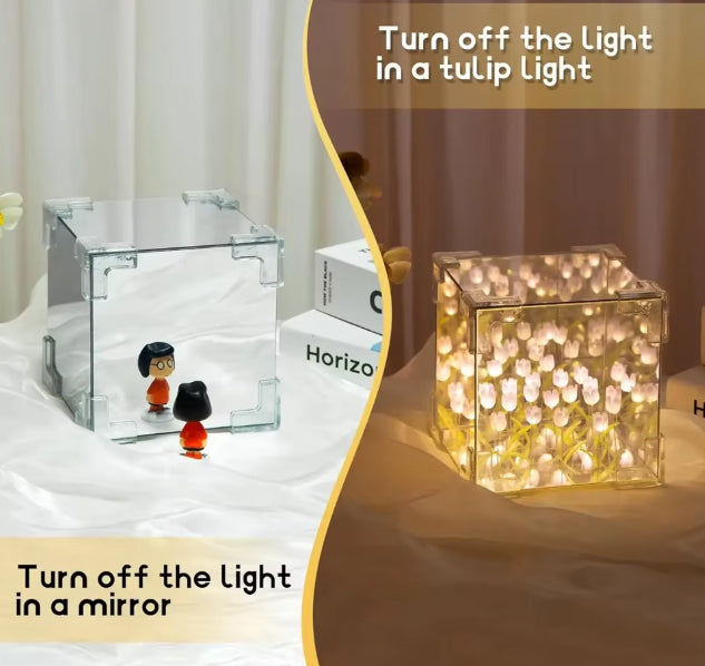 Cubo de Tulipanes Luminosos – Set de Construcción