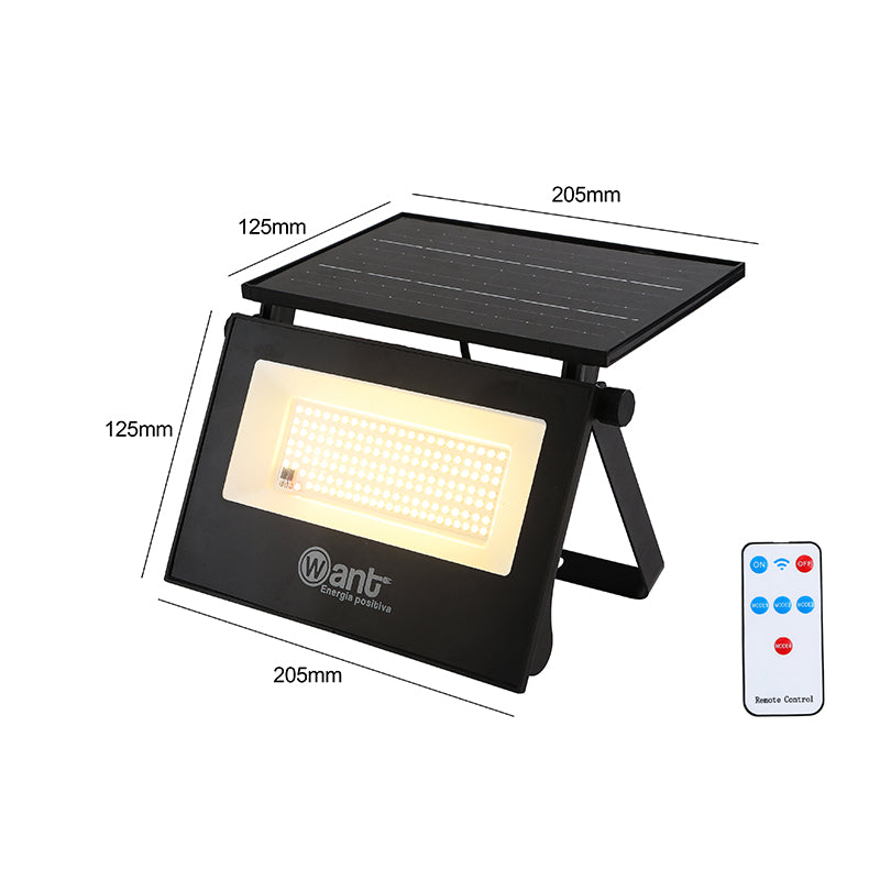PROYECTOR LED SOLAR 176 LEDs 3000K (LUZ CALIDA)