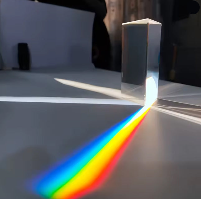 Prisma Óptico de Refracción – Descubre el Espectro de la Luz