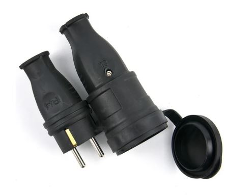 Enchufe Industrial de Goma Europeo – Macho o Hembra 16A 220-250V 2P+E IP44
