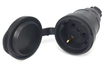 Enchufe Industrial de Goma Europeo – Macho o Hembra 16A 220-250V 2P+E IP44