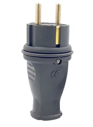 Enchufe Industrial de Goma Europeo – Macho o Hembra 16A 220-250V 2P+E IP44