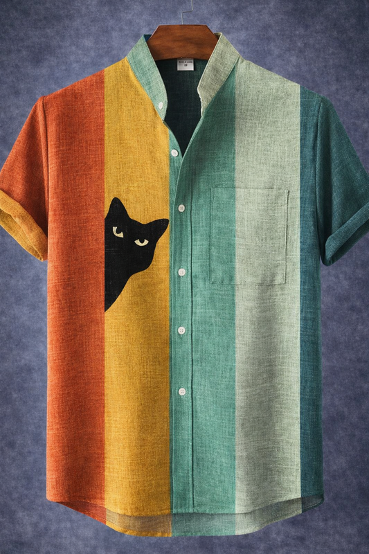 Camisa Gato Curioso –  Estampado 3D