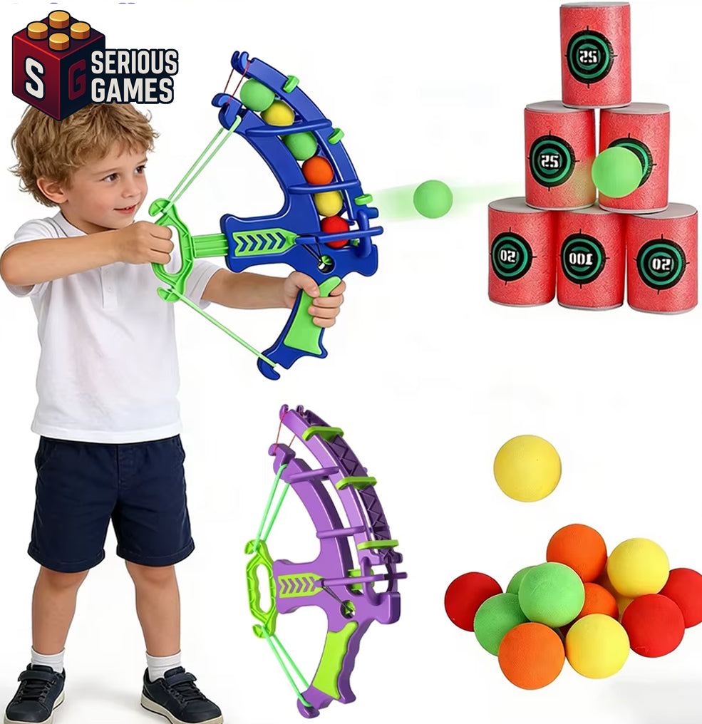 Arco Lanzador con Pelotas de Espuma y Blanco de Tiro