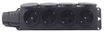 Toma de corriente industrial impermeable europea 4 vías – IP54, 16A, 250V