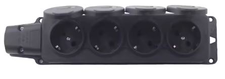 Toma de corriente industrial impermeable europea 4 vías – IP54, 16A, 250V