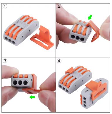 Set 55 Conectores Rápidos de Palanca – Bloques de Terminales con Caja de Almacenamiento