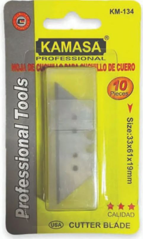 Set De 10 Repuestos Para Cartonero Corto Cuchillo Kamasa