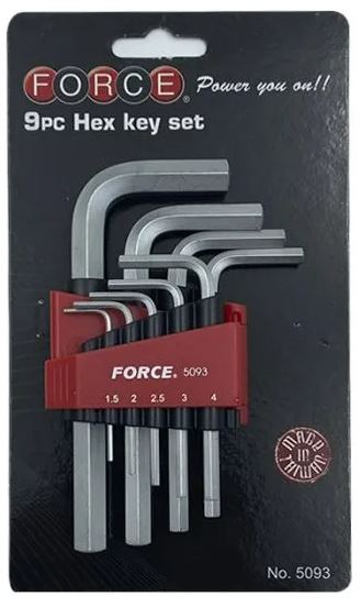 🔧 Juego de Llaves Allen 1.5-10 mm 9 Piezas – Force (5093)