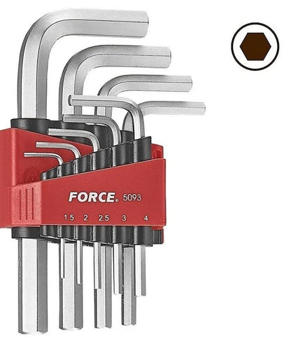 🔧 Juego de Llaves Allen 1.5-10 mm 9 Piezas – Force (5093)