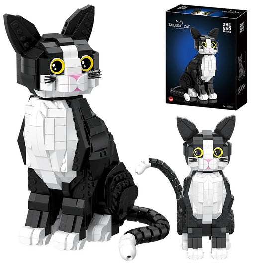 Gato Tuxedo en Bloques · LEGO MOC Compatible (801 piezas)