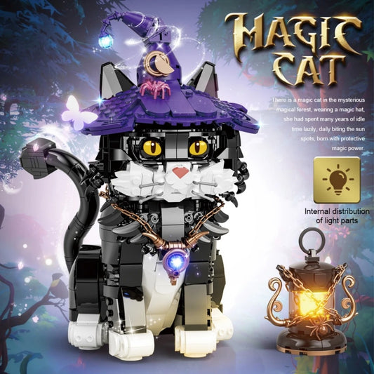 Gato Mágico en Bloques · LEGO MOC Compatible (1128 piezas)