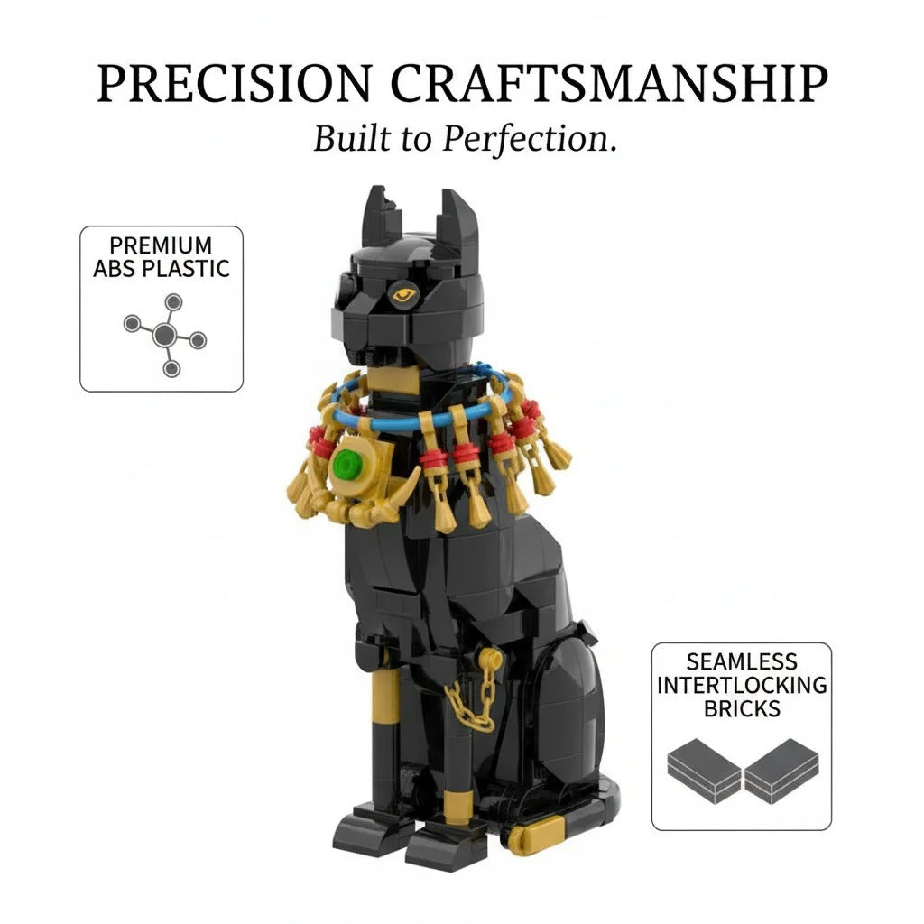 Gato Egipcio en Bloques · LEGO MOC Compatible (414 piezas)