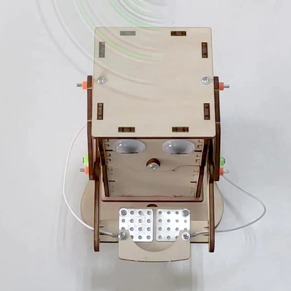 Robot STEM Comedor de Monedas DIY de Madera – Kit Educativo Interactivo