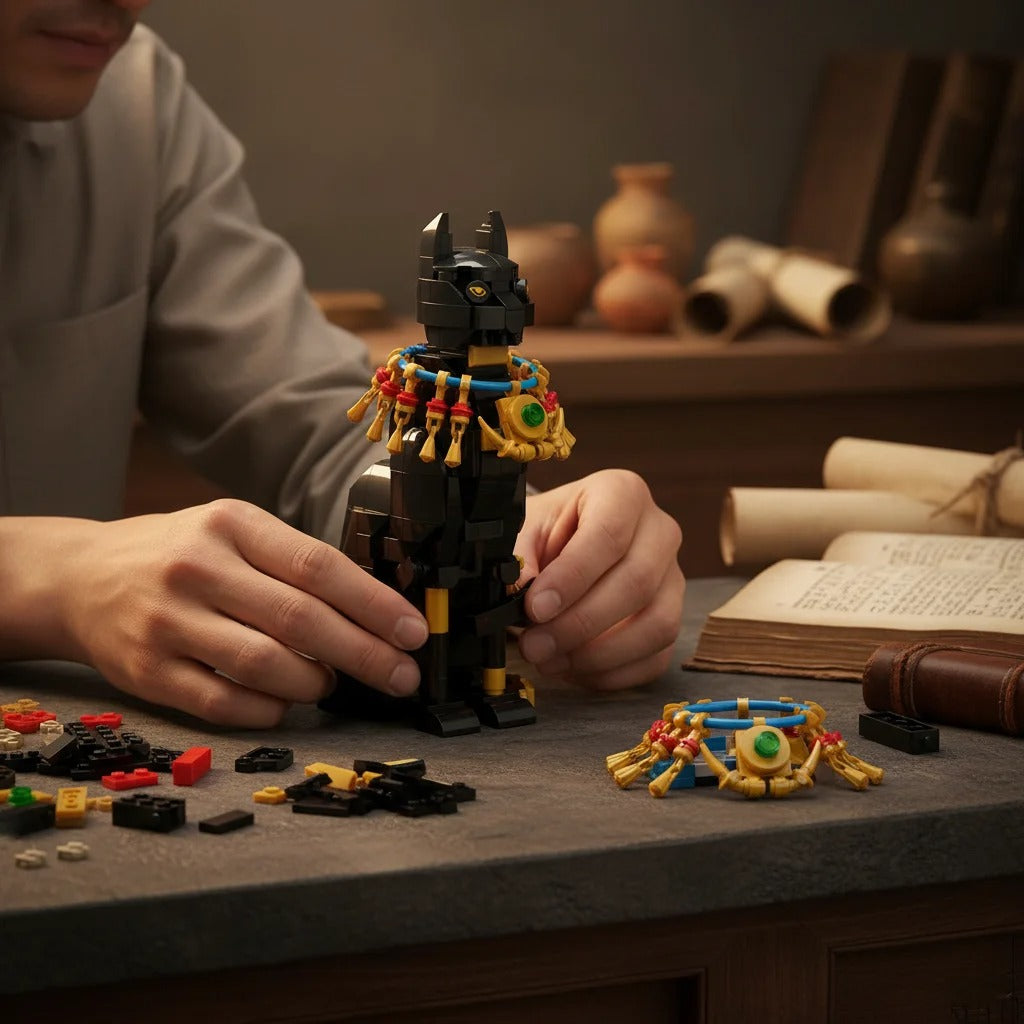 Gato Egipcio en Bloques · LEGO MOC Compatible (414 piezas)