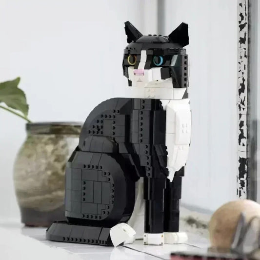 Gato Tuxedo en Bloques · LEGO MOC Compatible