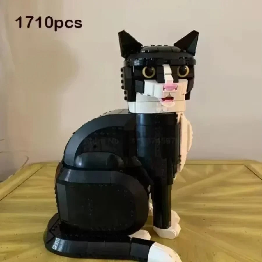 Gato Tuxedo en Bloques · LEGO MOC Compatible