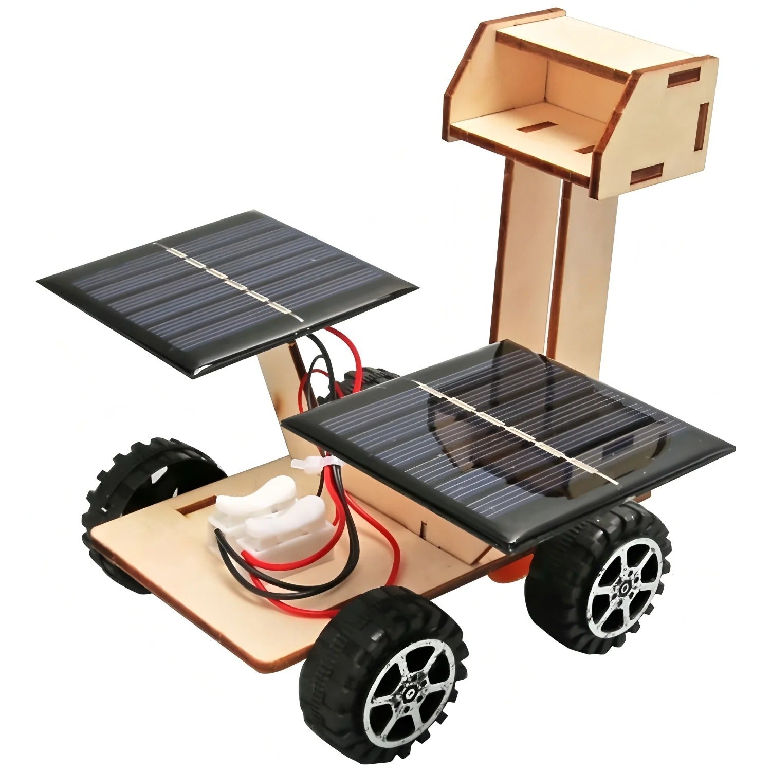 Coche Solar Educativo DIY – Kit de Construcción de Madera 3D