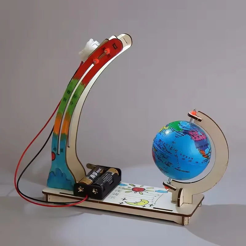 DIY STEM modelo Tierra ciclo día y noche – Kit educativo de madera