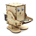 Robot STEM Comedor de Monedas DIY de Madera – Kit Educativo Interactivo