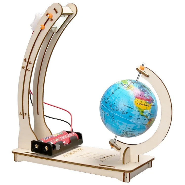 DIY STEM modelo Tierra ciclo día y noche – Kit educativo de madera