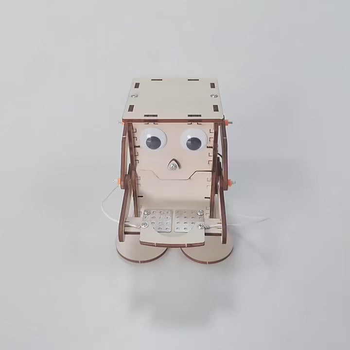 Robot STEM Comedor de Monedas DIY de Madera – Kit Educativo Interactivo