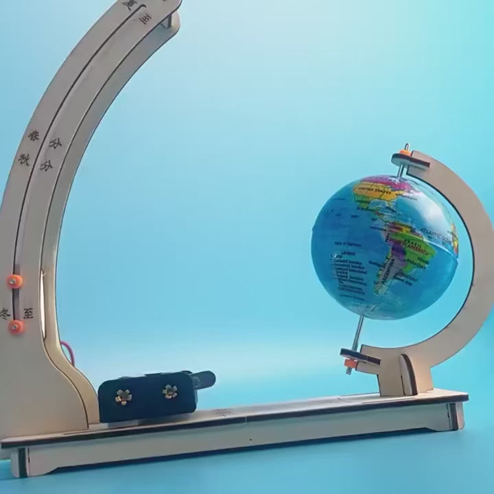 DIY STEM modelo Tierra ciclo día y noche – Kit educativo de madera