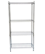 Estantería Metálica Cromada 4 Niveles – 907×457×2000 mm / 1219×457×2000 mm