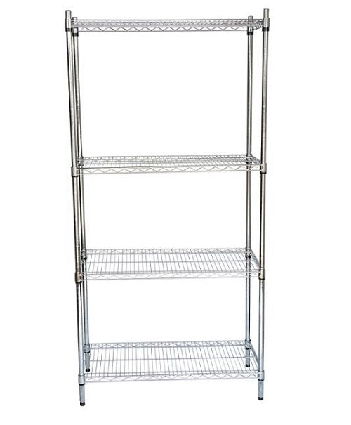 Estantería Metálica Cromada 4 Niveles – 907×457×2000 mm / 1219×457×2000 mm