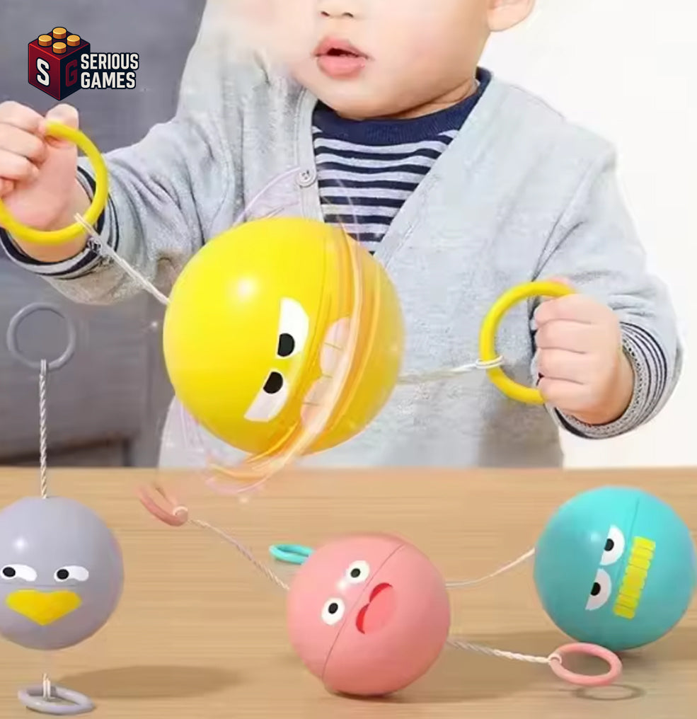 Bola Voladora Luminosa con Silbato – Juguete Giratorio