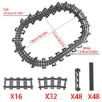 Circuito de Tren Completo Compatible con LEGO® – 6 Sets Modulares con Vías, Curvas y Desvíos